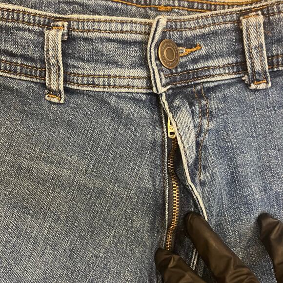 Zara Women's Denim High Waisted Ankle Size 12 Medium Wash EUC - Picture 3 of 8